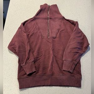 Aerie Women’s 1/4 Zip Oversized Sweater, Size Small